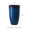 23.5"H Set of 4 Oversized Gradient Faux Ceramic Tall Plastic Planter
